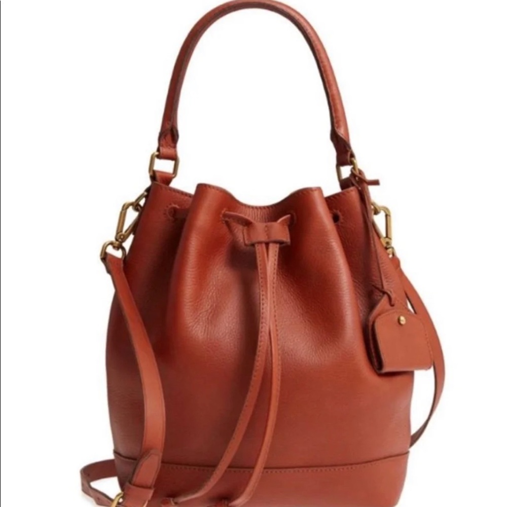 Madewell leather bucket bag